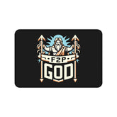 F2P God Desk Mat 12" × 18"