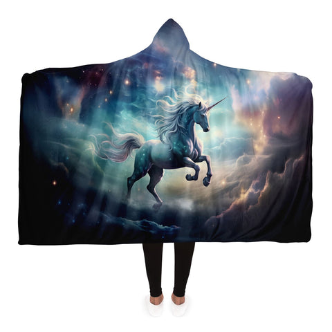 Celestial Unicorn Hooded Blanket Large Premium Sherpa 