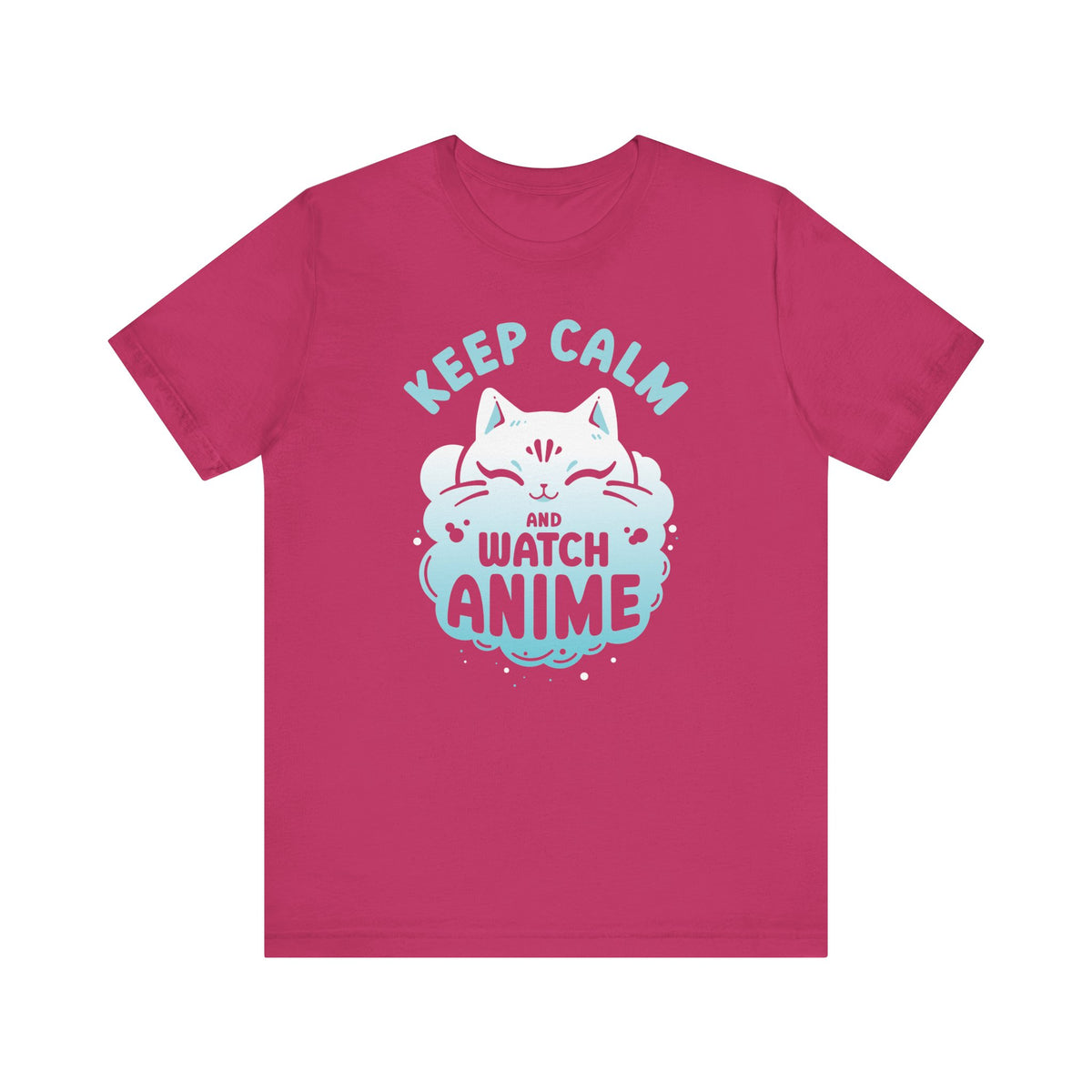 Unisex Keep Calm and Watch Anime T Shirt Berry S 