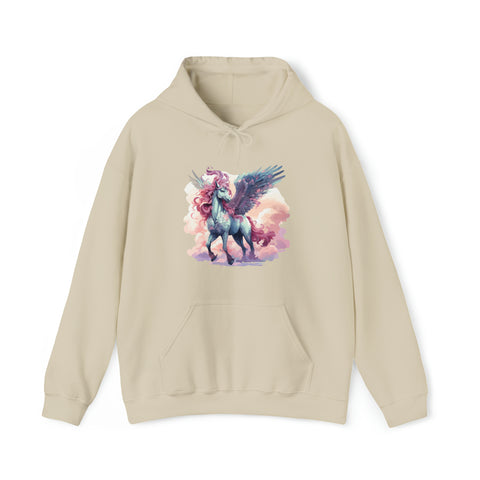 Unisex Pegasus Clouds Hoodie Sand S 