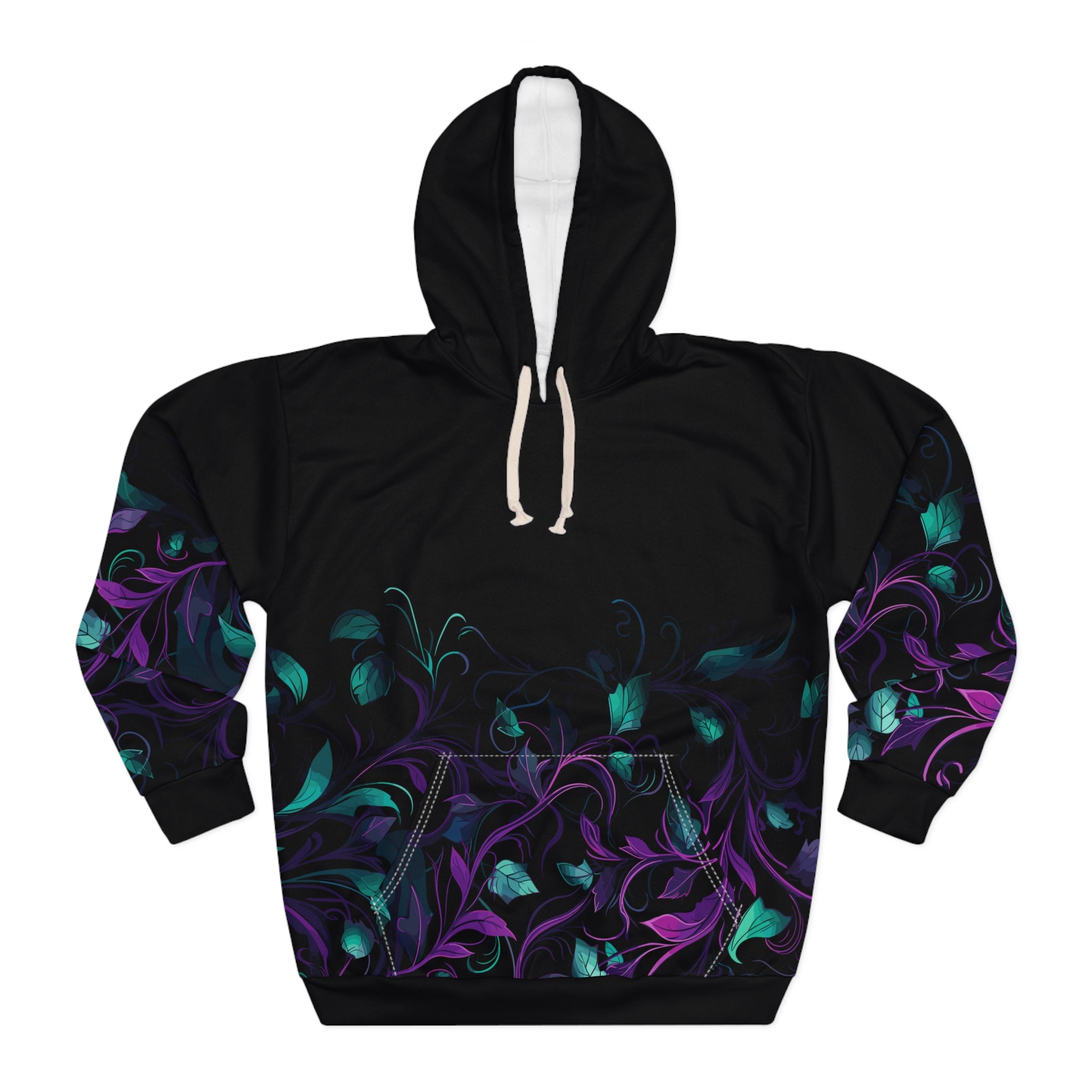 Unisex Vines & Leaves All Over Print Hoodie XS  