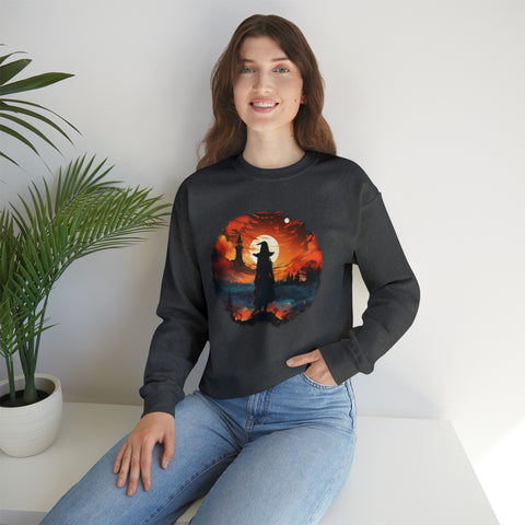 Unisex Witch Silhouette Sweatshirt   