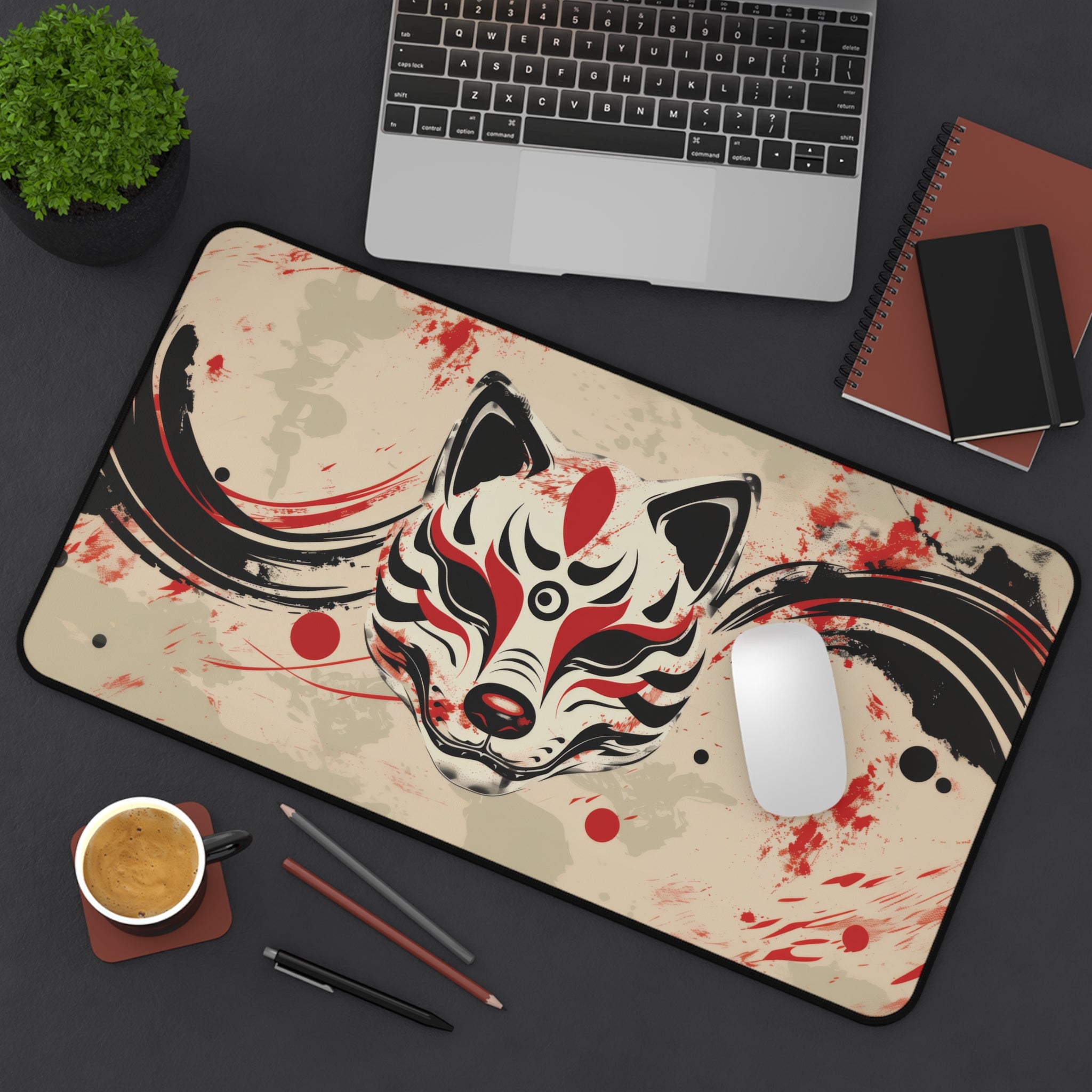 Kitsune Mask Desk Mat   