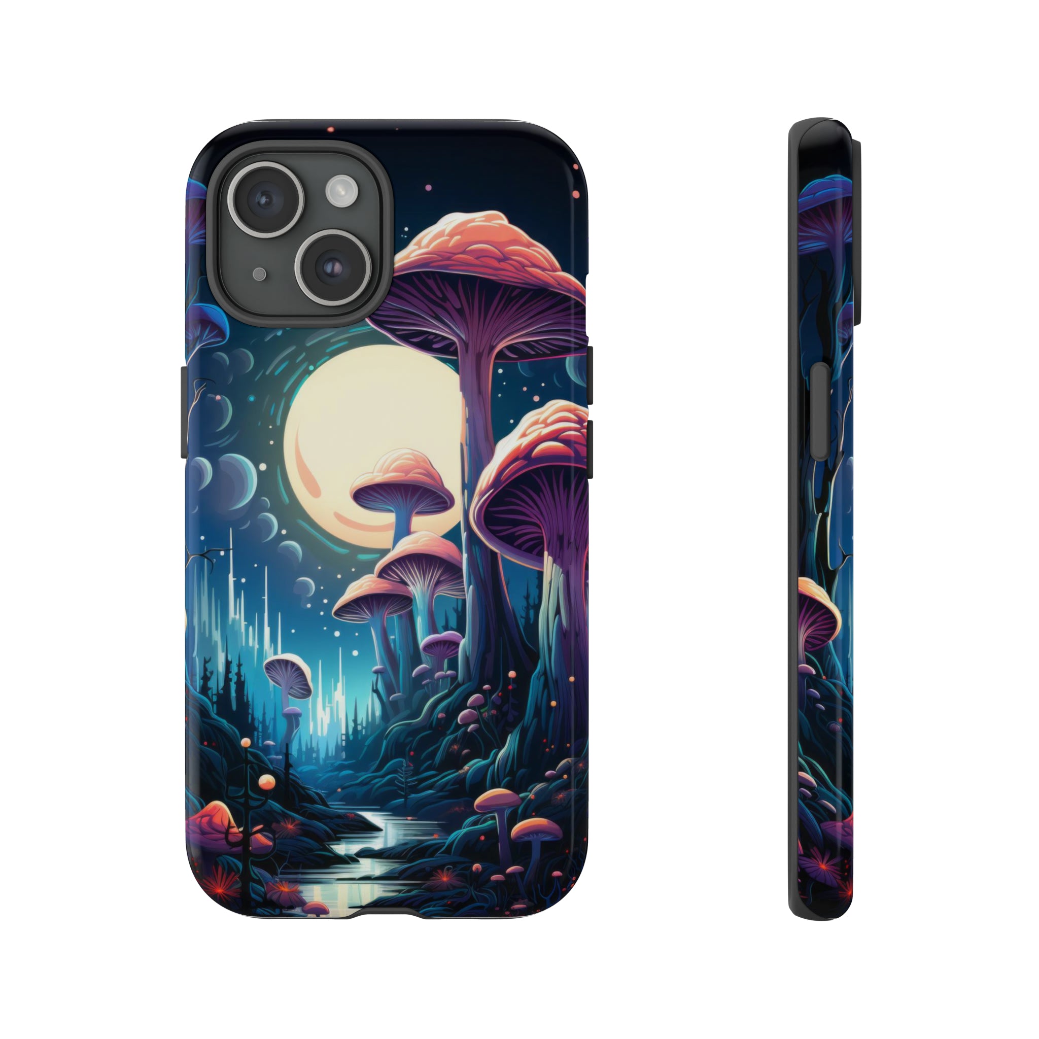 Mushroom Moonlight Phone Case iPhone 15 Glossy 