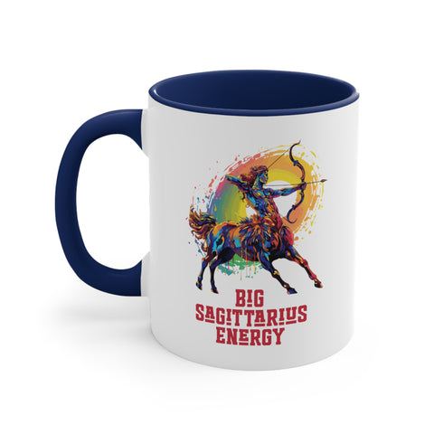 11oz Big Sagittarius Energy Coffee Mug 11oz Navy 