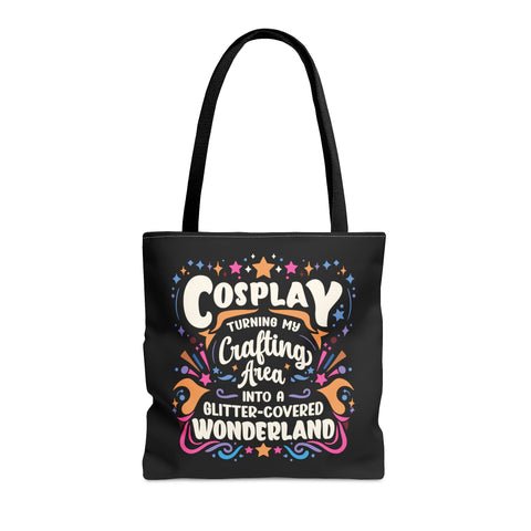 Cosplay Glitter-Covered Wonderland Tote Bag Medium  