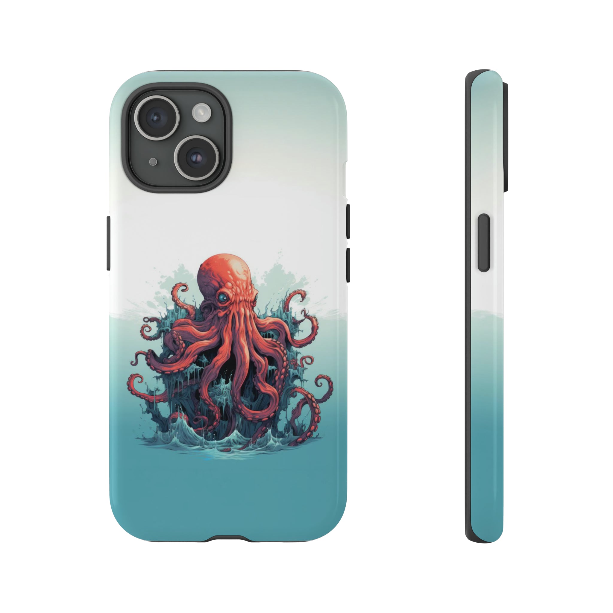 Kraken in the Ocean Phone Case iPhone 15 Glossy 