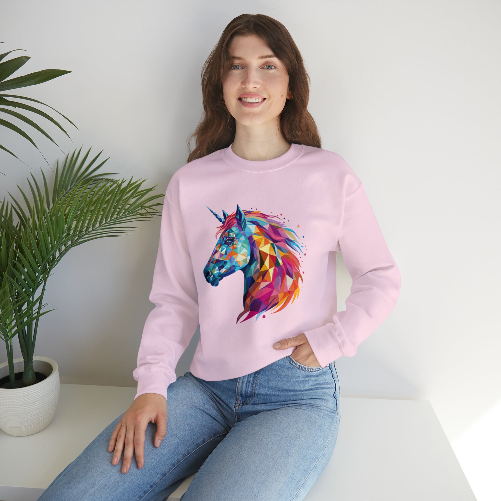 Unisex Crystallized Unicorn Mane Sweatshirt   