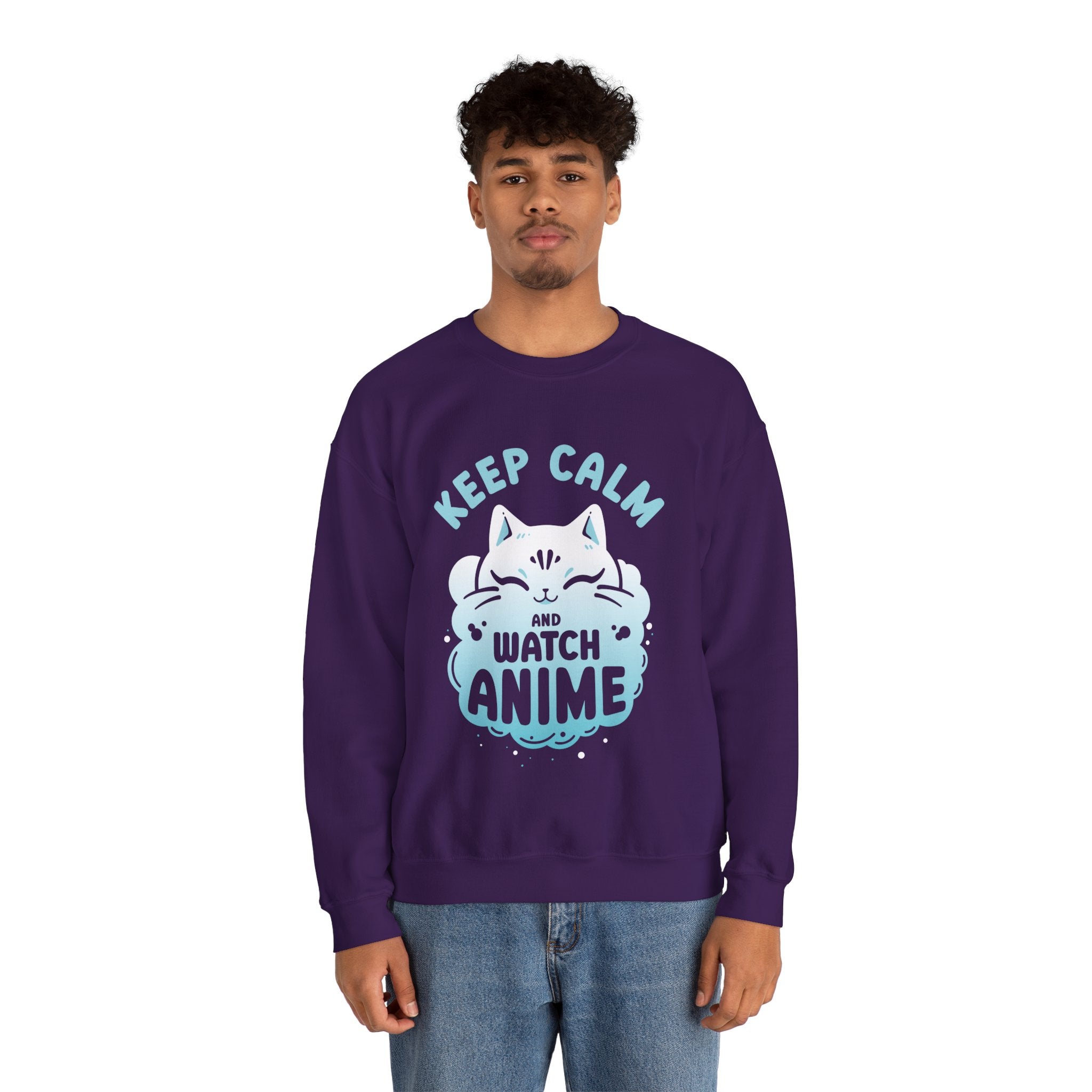 Unisex Keep Calm and Watch Anime Sweatshirt   