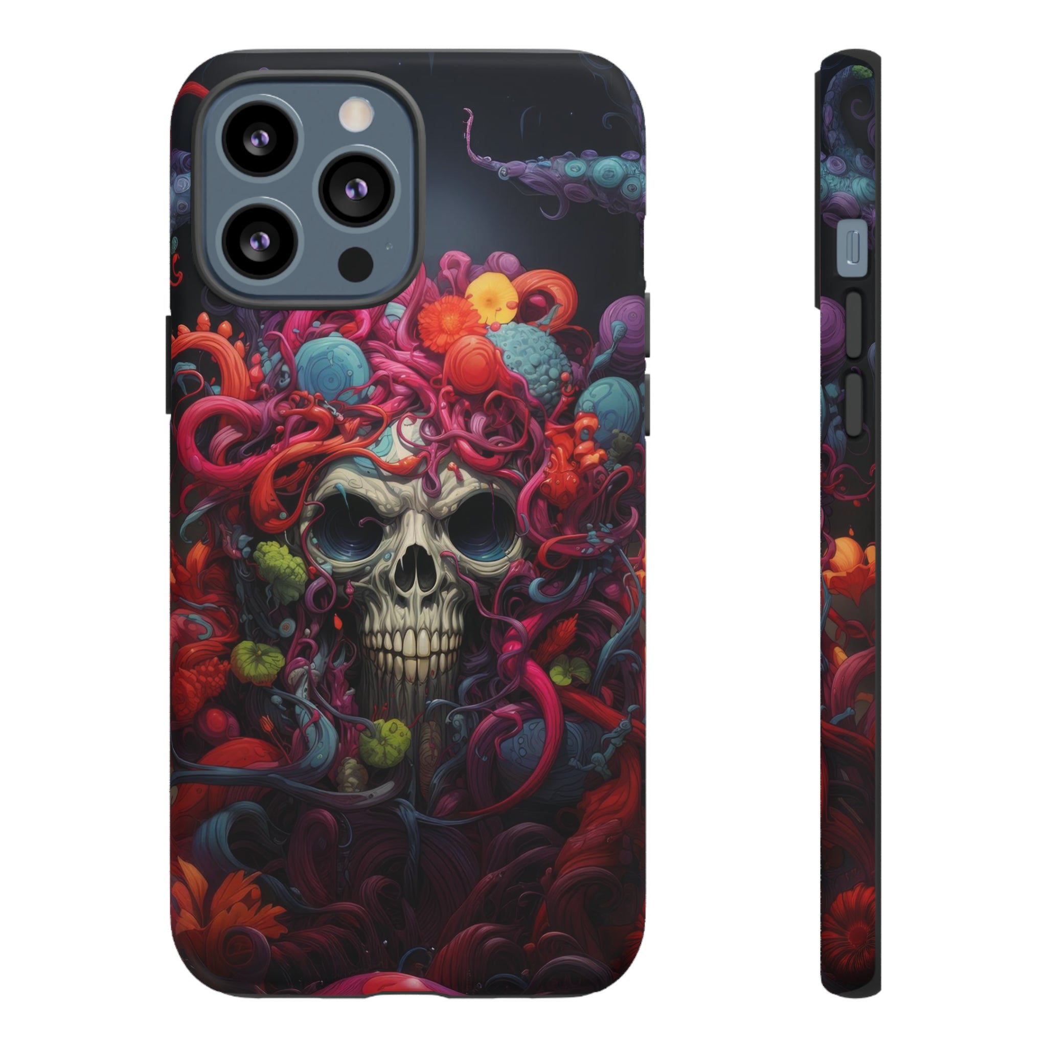 Psychedelic Skull & Tentacles Phone Case iPhone 13 Pro Max Matte 