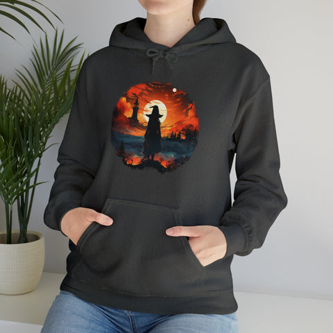 Unisex Witch Silhouette Hoodie   