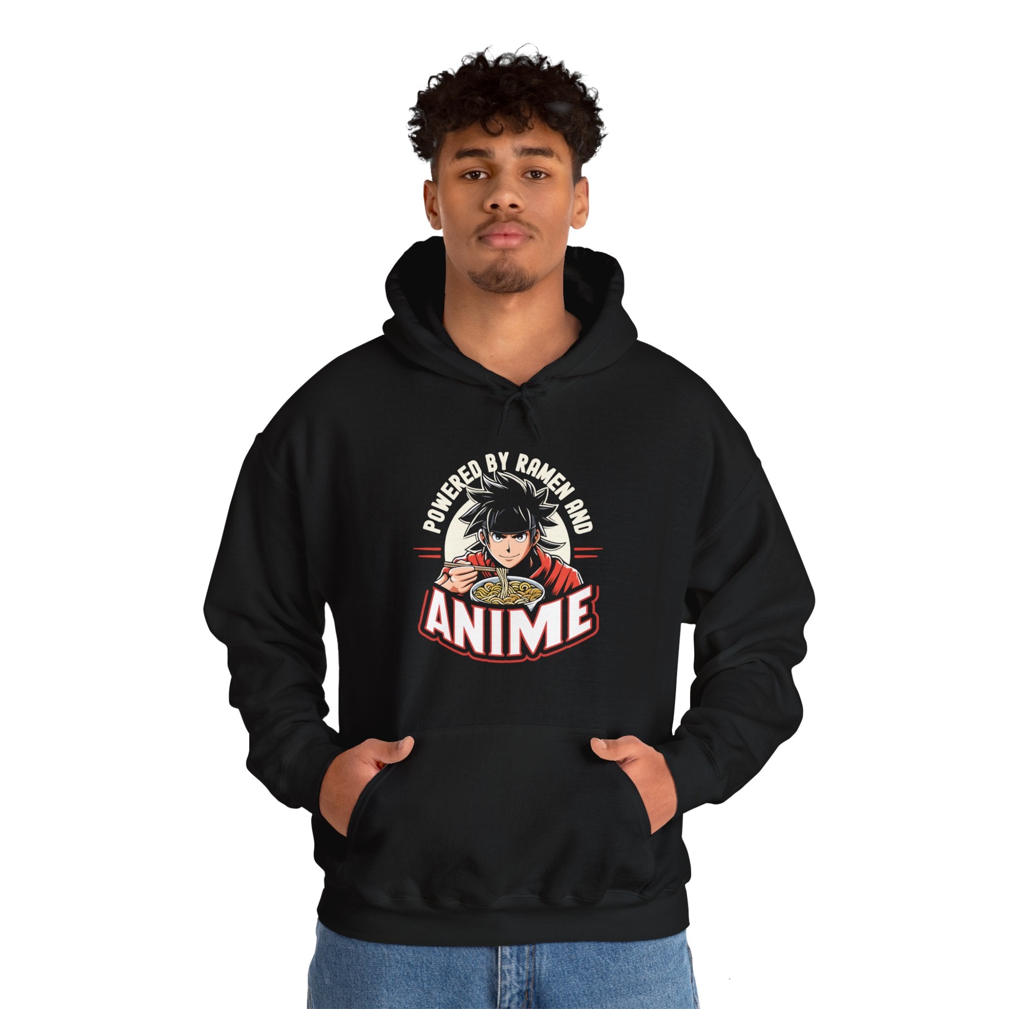 Unisex Powered by Ramen and Anime Hoodie   