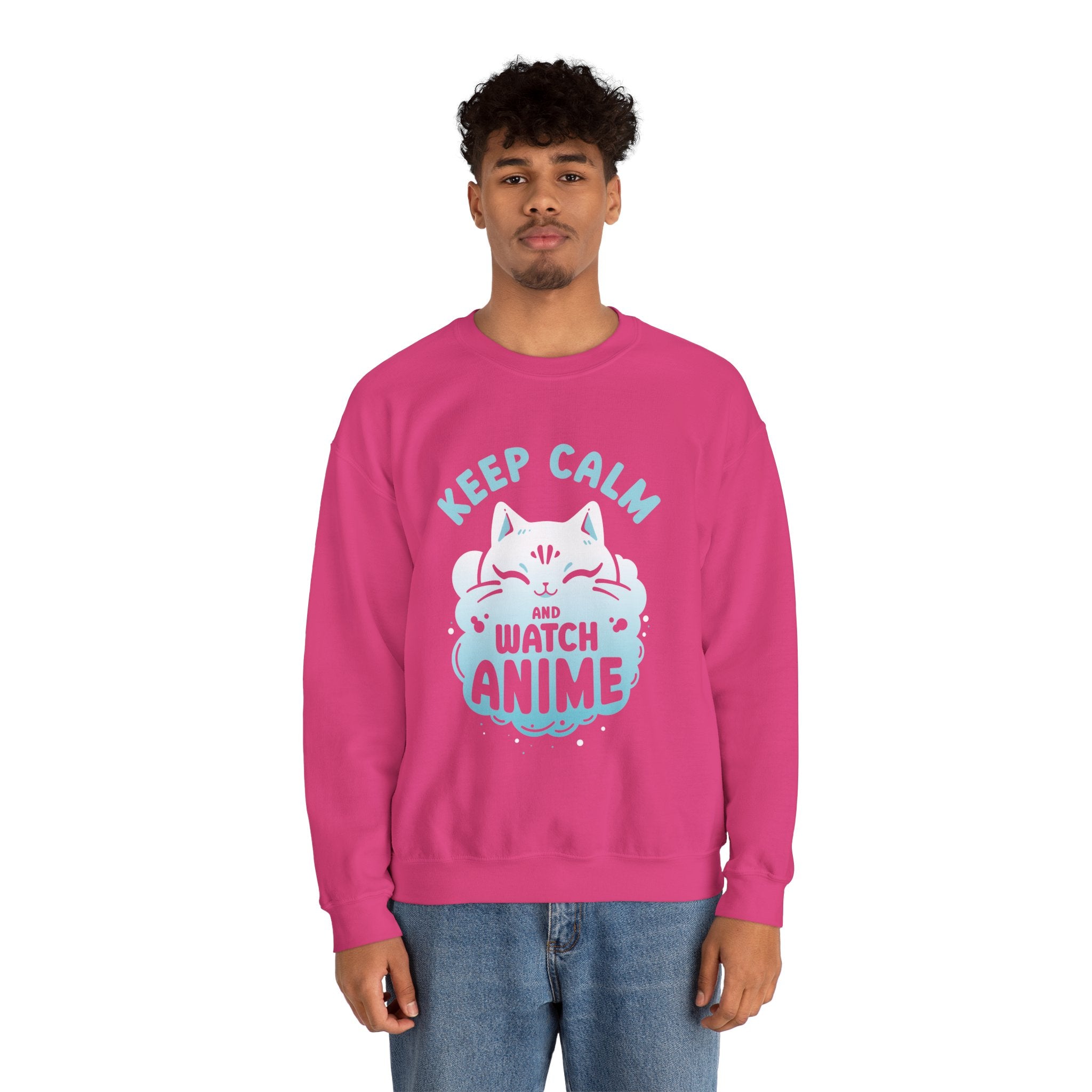 Unisex Keep Calm and Watch Anime Sweatshirt   