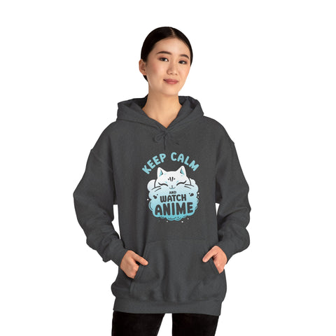 Unisex Keep Calm and Watch Anime Hoodie   