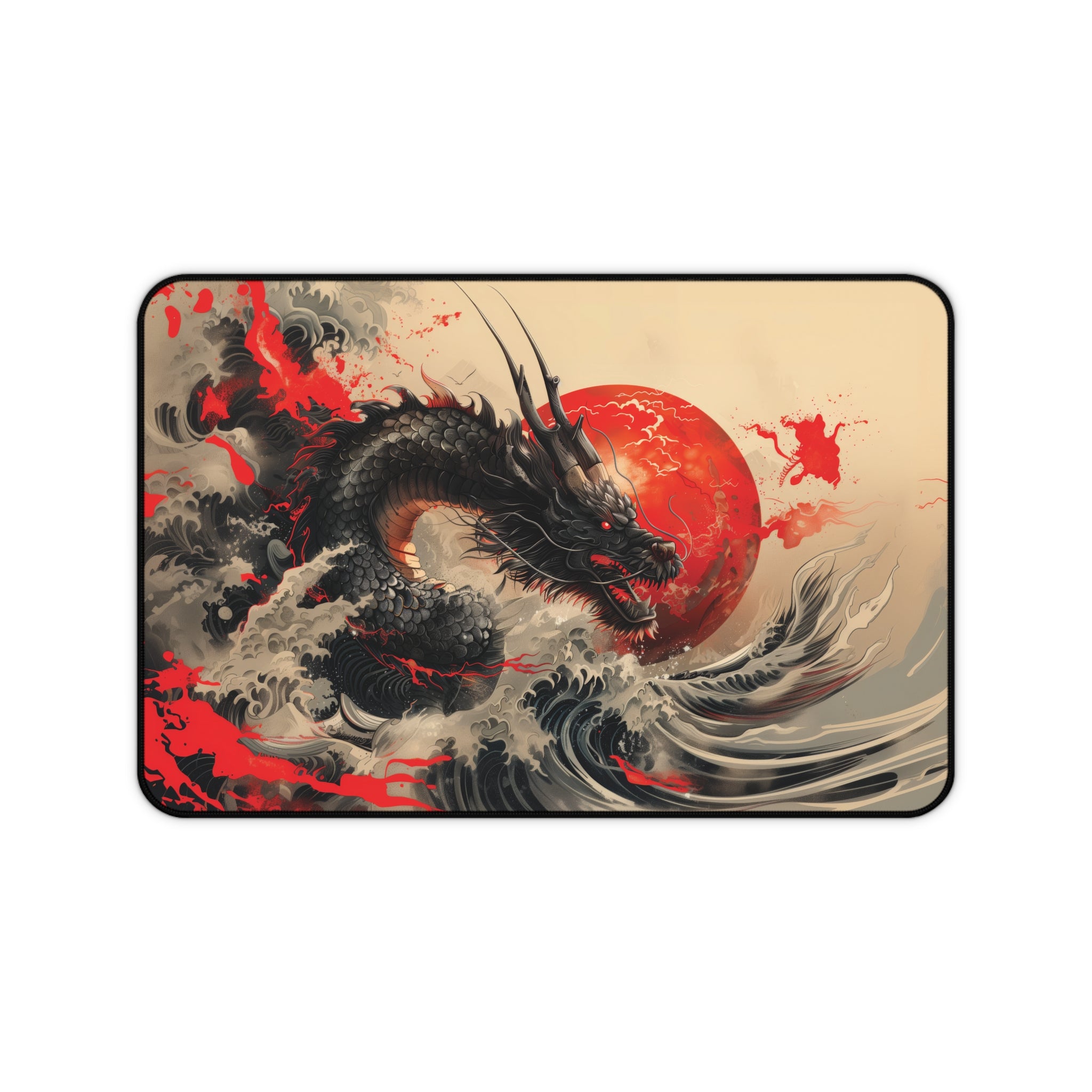 Japanese Dragon Desk Mat 12" × 18"  