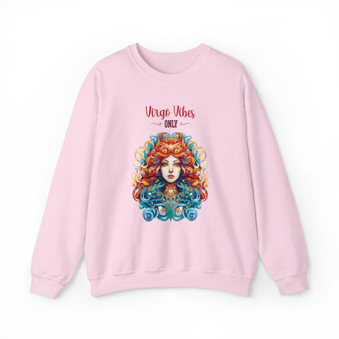 Unisex Virgo Vibes Only Sweatshirt S Light Pink 