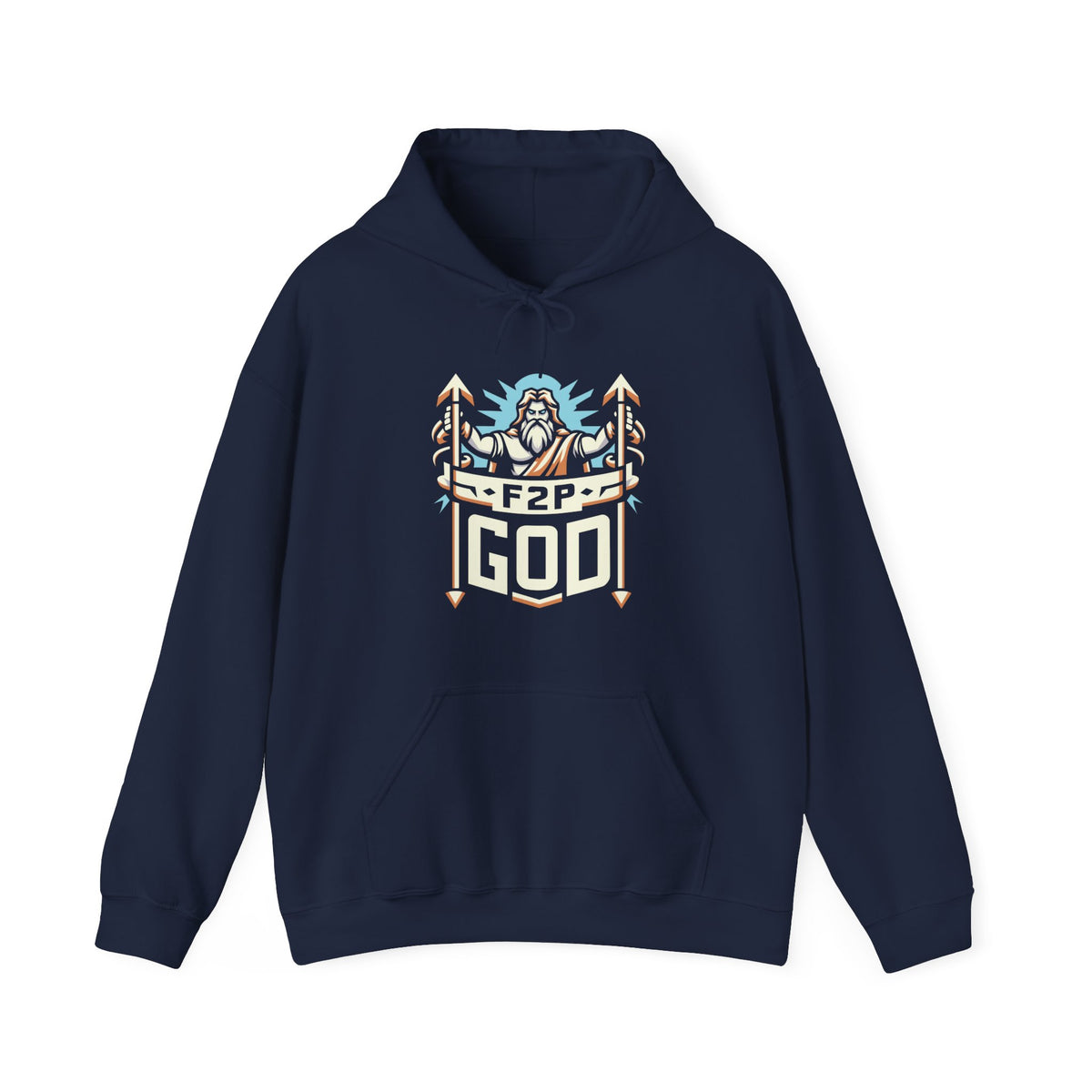 Unisex F2P God Hoodie Navy S 