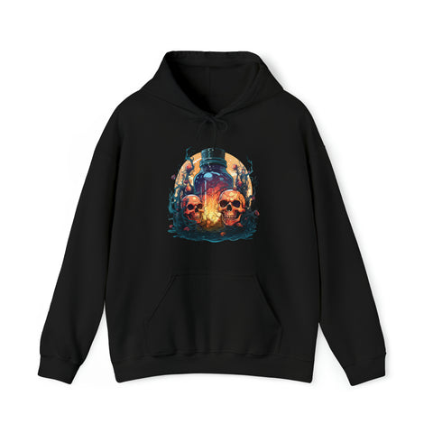 Unisex Magic Potion & Skulls Hoodie Black S 