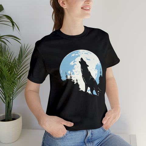 Unisex Howling Wolf T Shirt   