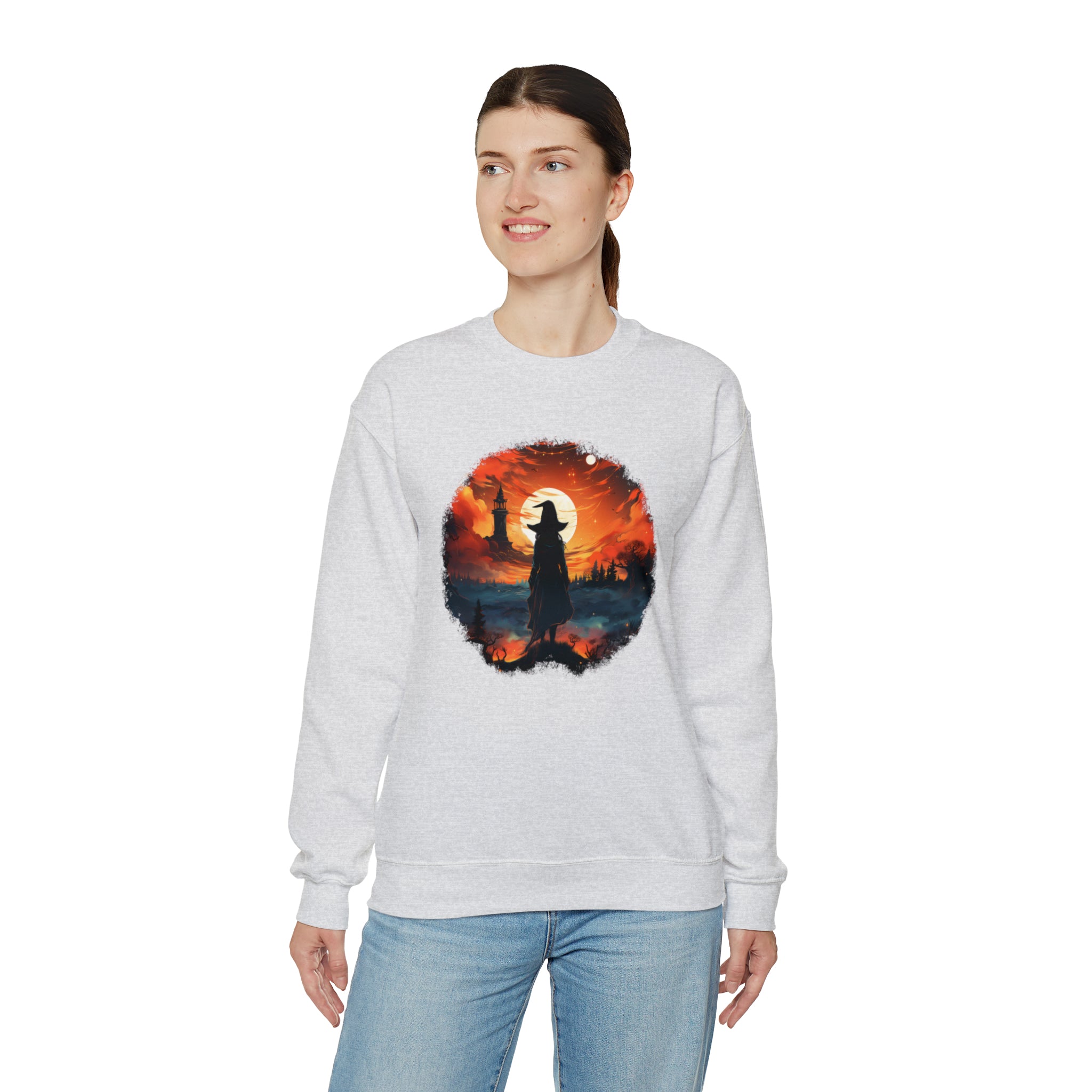 Unisex Witch Silhouette Sweatshirt   