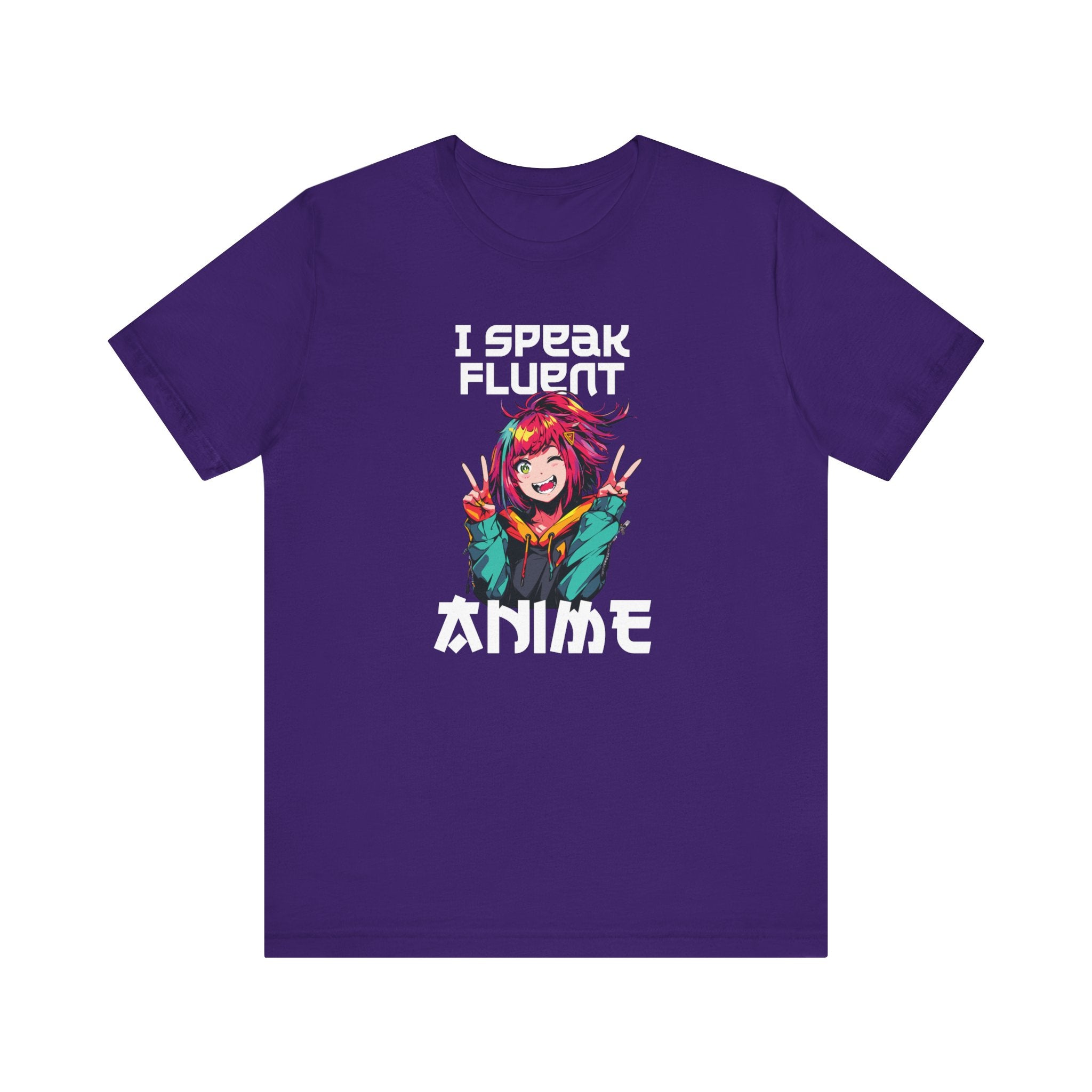 Unisex I Speak Fluent Anime Girl T Shirt Team Purple S 