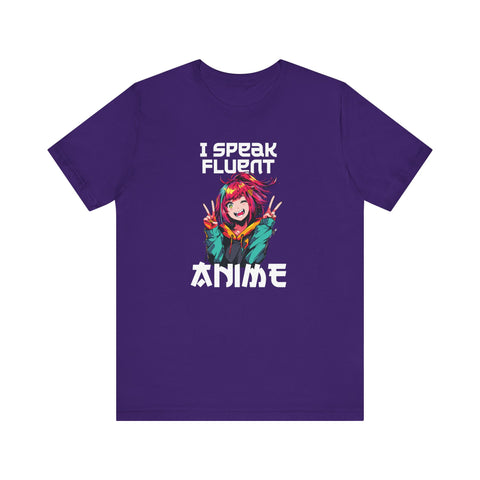 Unisex I Speak Fluent Anime Girl T Shirt Team Purple S 