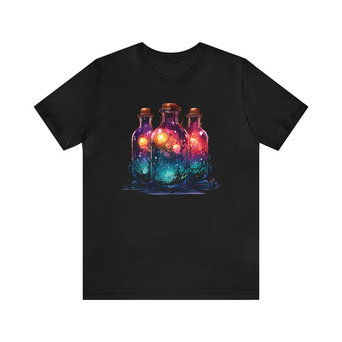 Unisex Dark Magic Bottles T Shirt Black S 