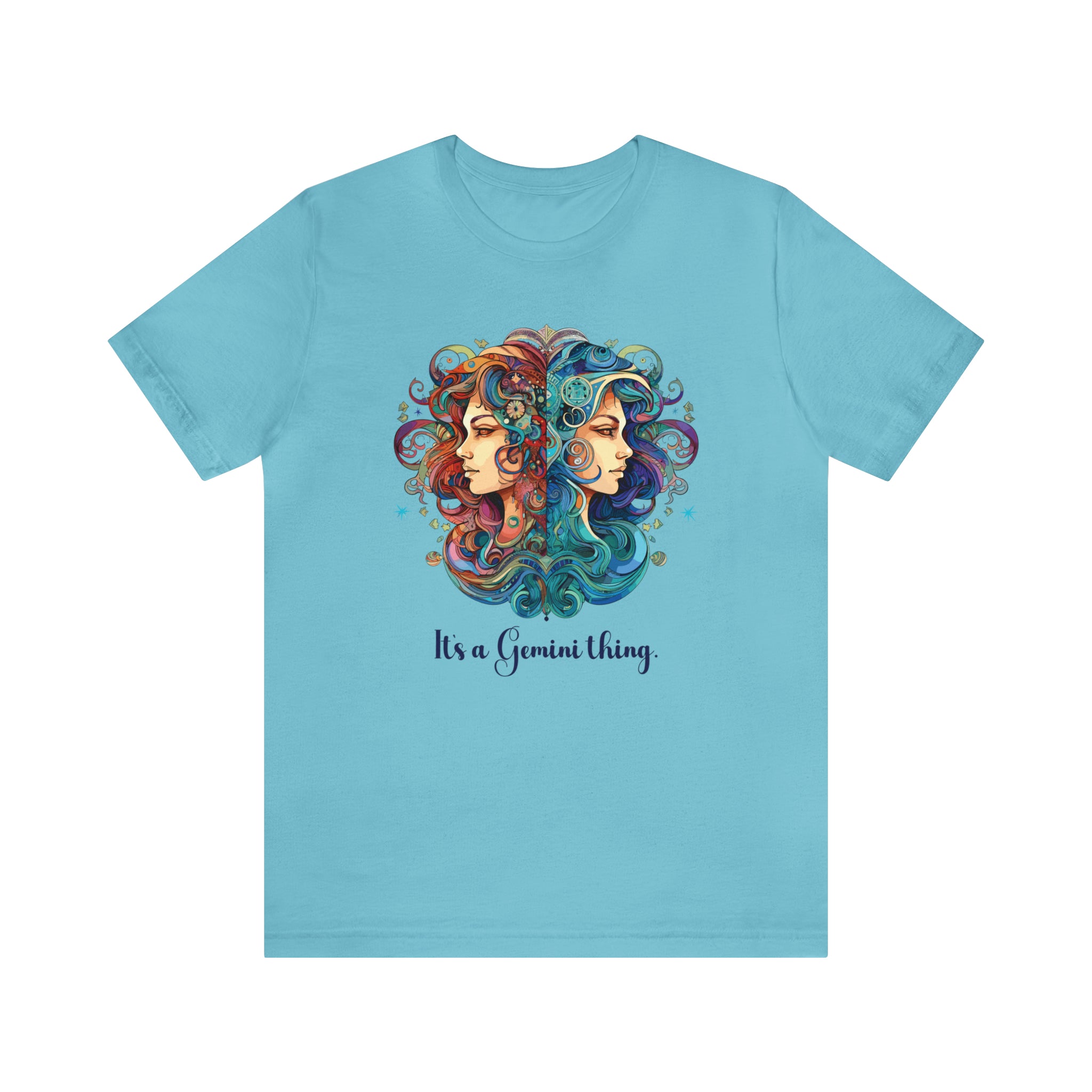 Unisex Its a Gemini Thing T Shirt Turquoise S 