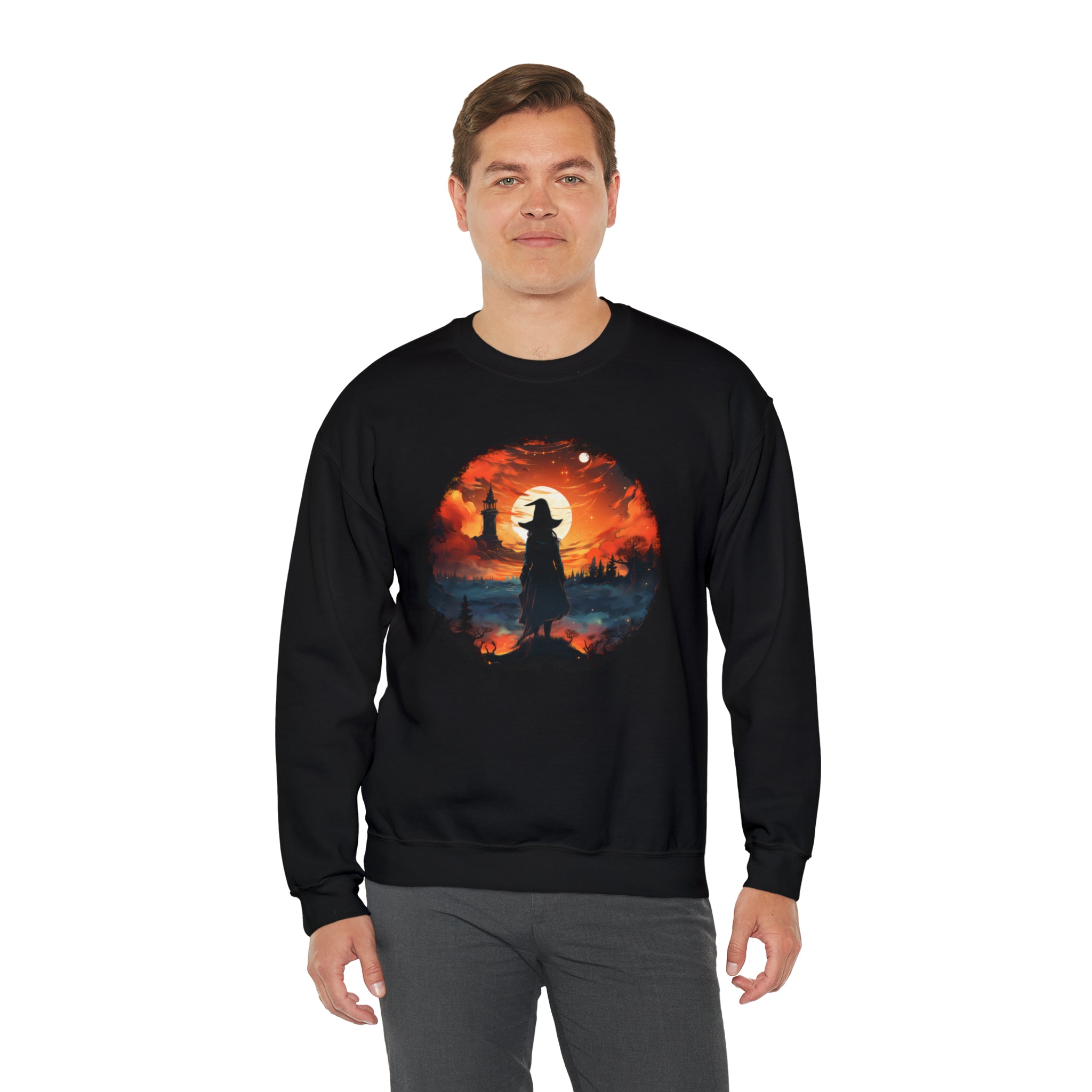 Unisex Witch Silhouette Sweatshirt   