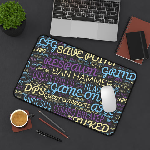 Gaming Words Desk Mat   