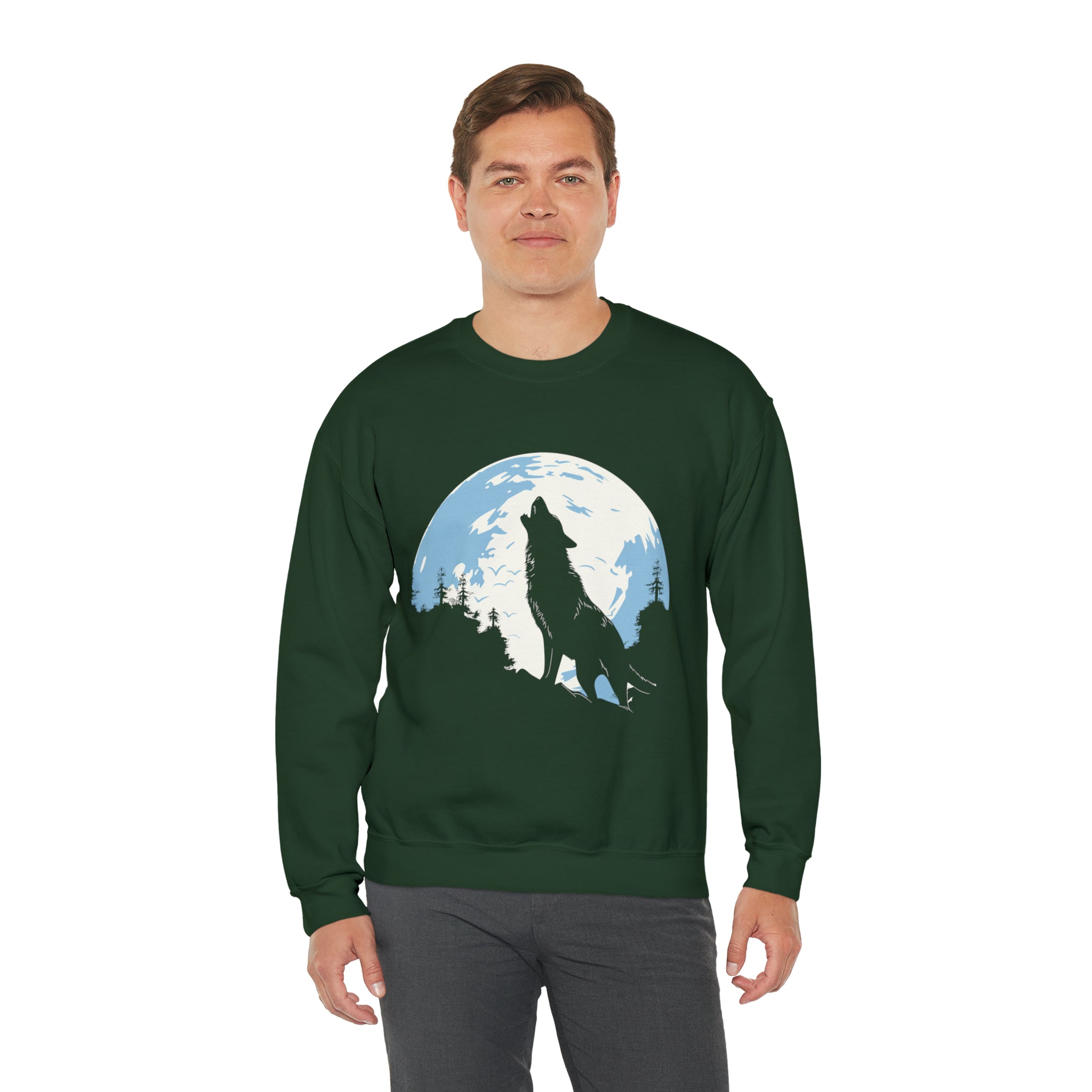 Unisex Howling Wolf Sweatshirt   