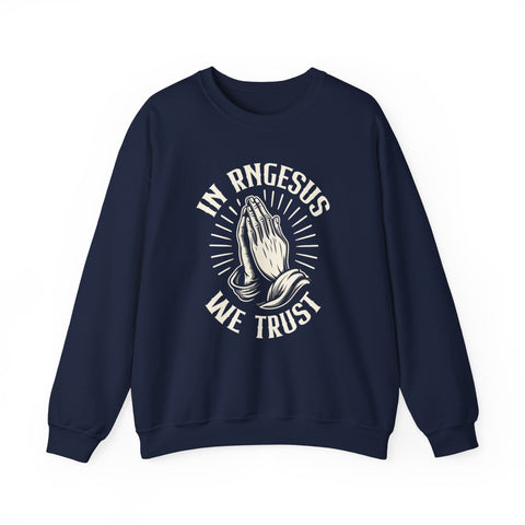 Unisex In RNGesus We Trust Sweatshirt S Navy 