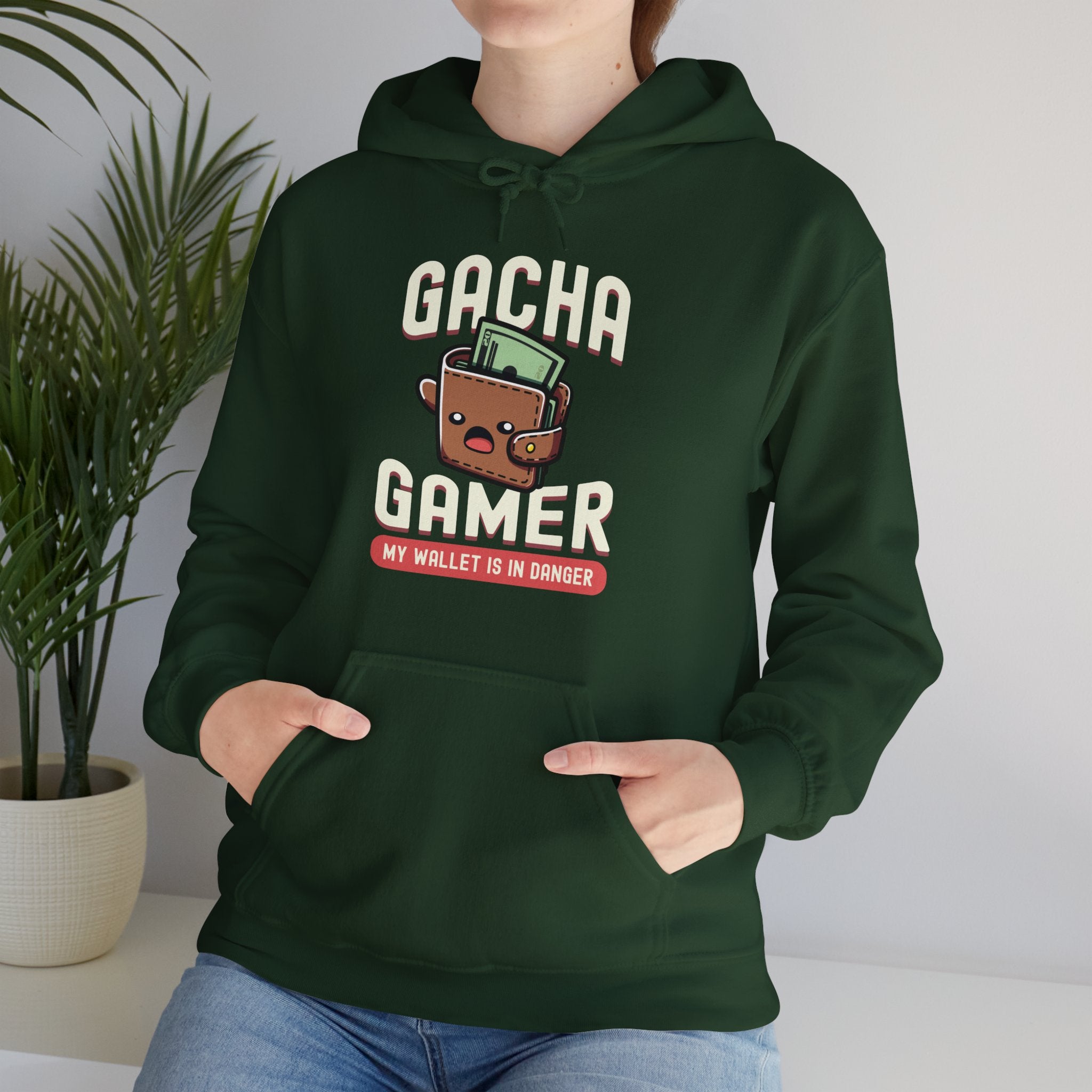 Unisex Gacha Gamer My Wallet is in Trouble Hoodie   