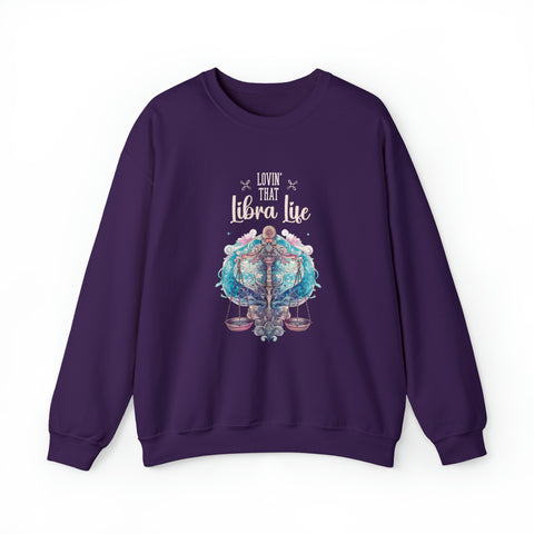 Unisex Libra Life Sweatshirt S Purple 