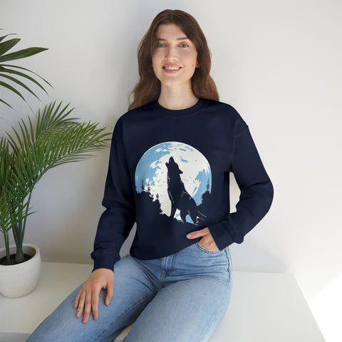 Unisex Howling Wolf Sweatshirt   