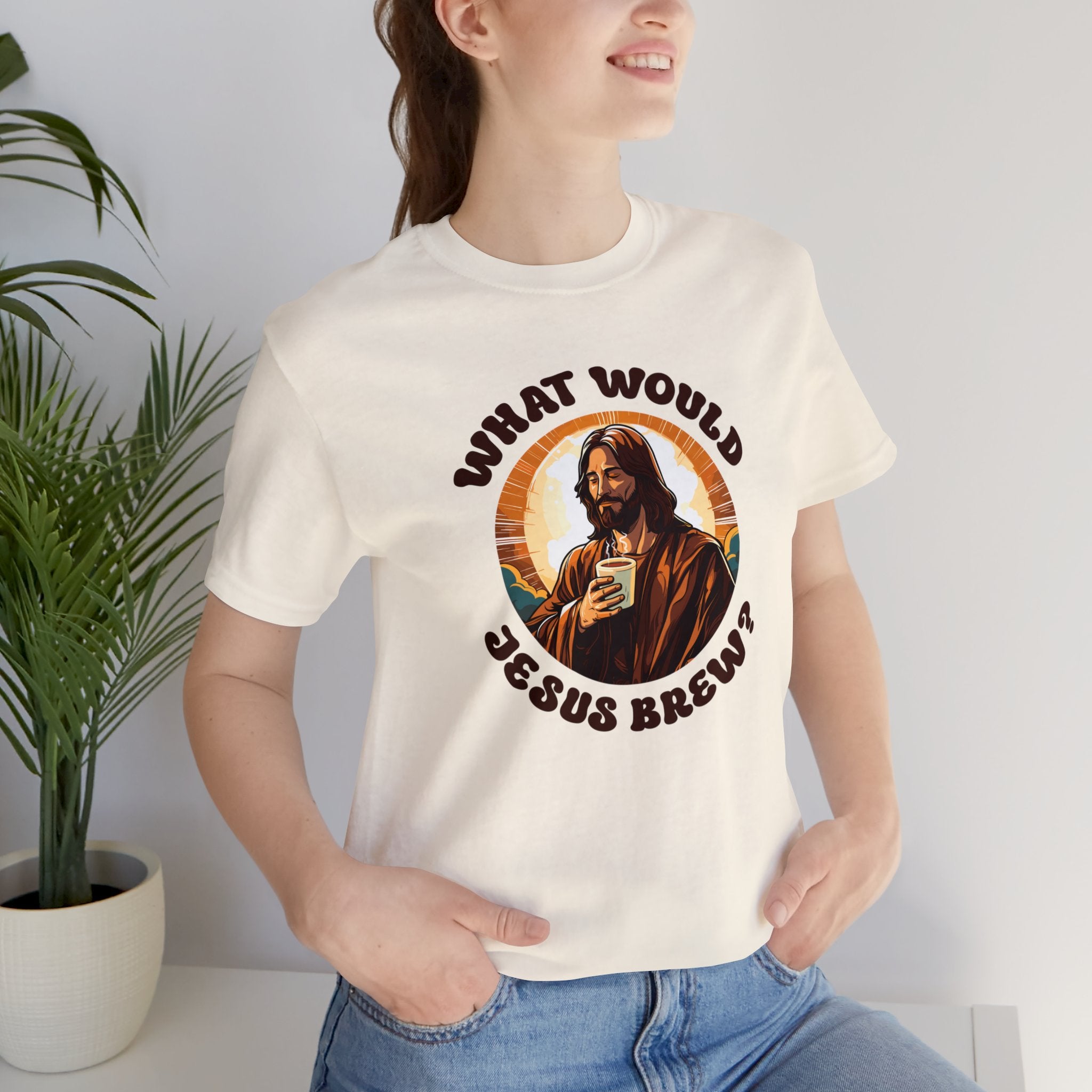 Unisex What Would Jesus Brew Coffee T Shirt   