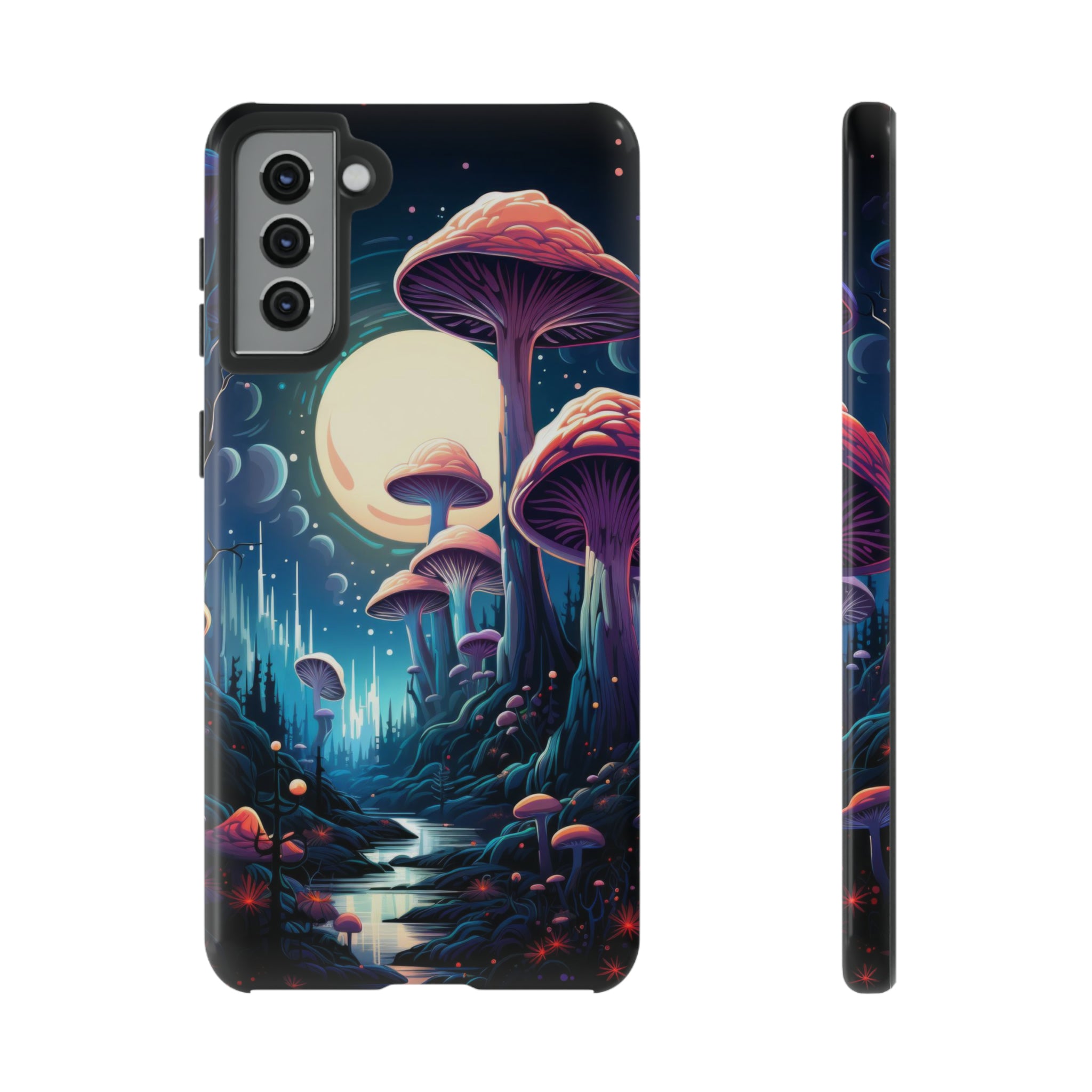 Mushroom Moonlight Phone Case Samsung Galaxy S21 Plus Glossy 