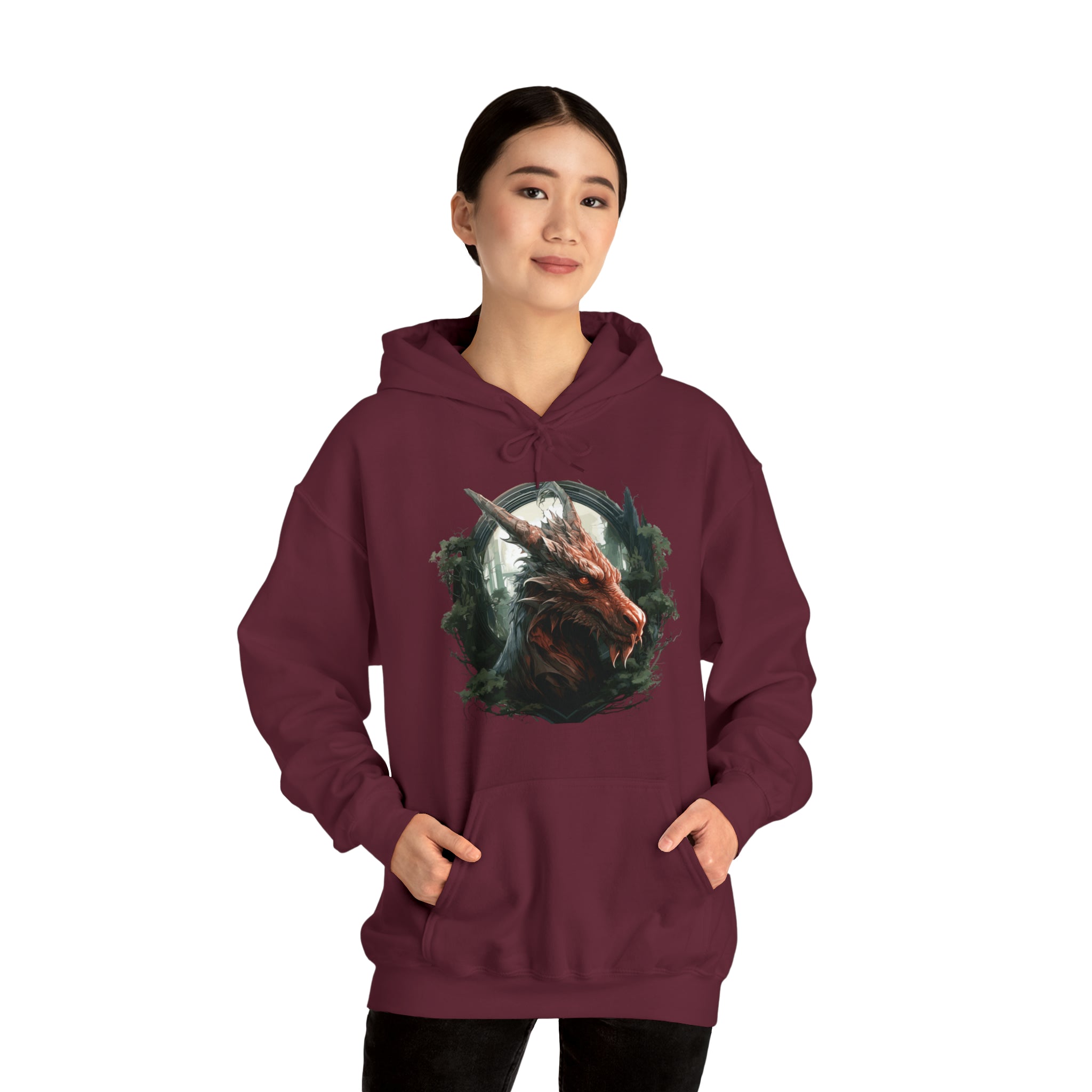 Unisex Dragon Face Hoodie   