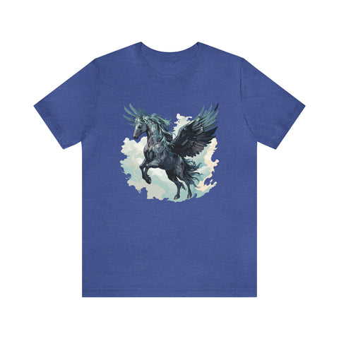 Unisex Majestic Pegasus T Shirt Heather True Royal S 