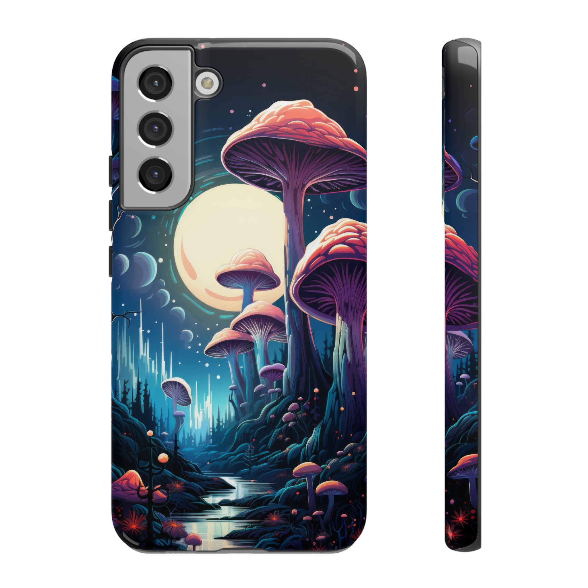 Mushroom Moonlight Phone Case Samsung Galaxy S22 Plus Glossy 