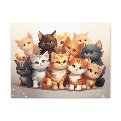 Cute Kitties Wall Art 16″ x 12″ 1.25" 