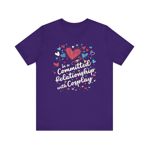 Unisex In a Committed Relationship with Cosplay T Shirt Team Purple S 