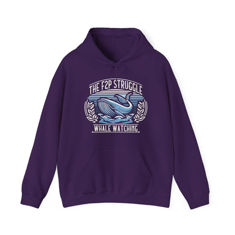 Unisex F2P Struggle Whale Watching Hoodie Purple S 