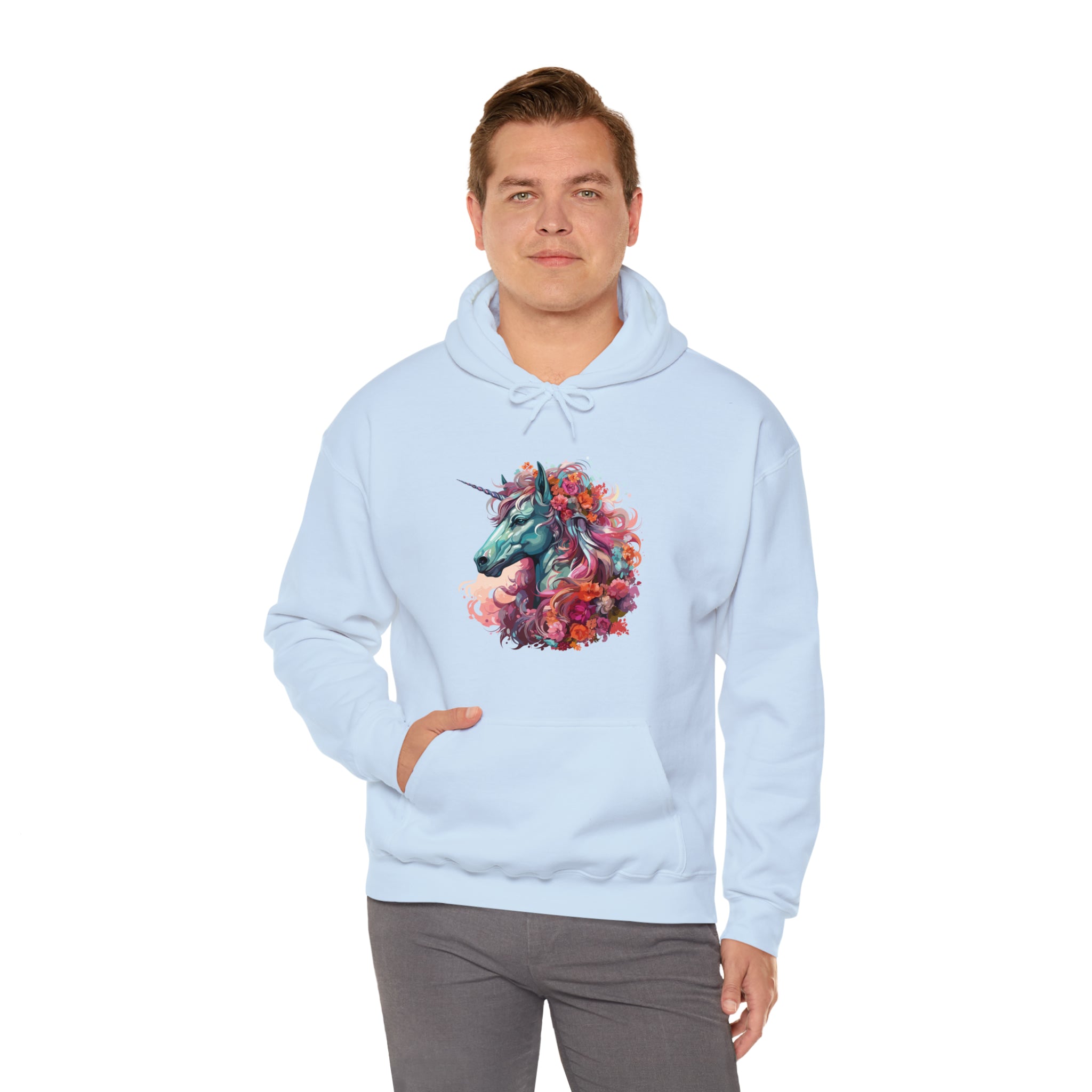 Unisex Unicorn Flowers Hoodie   