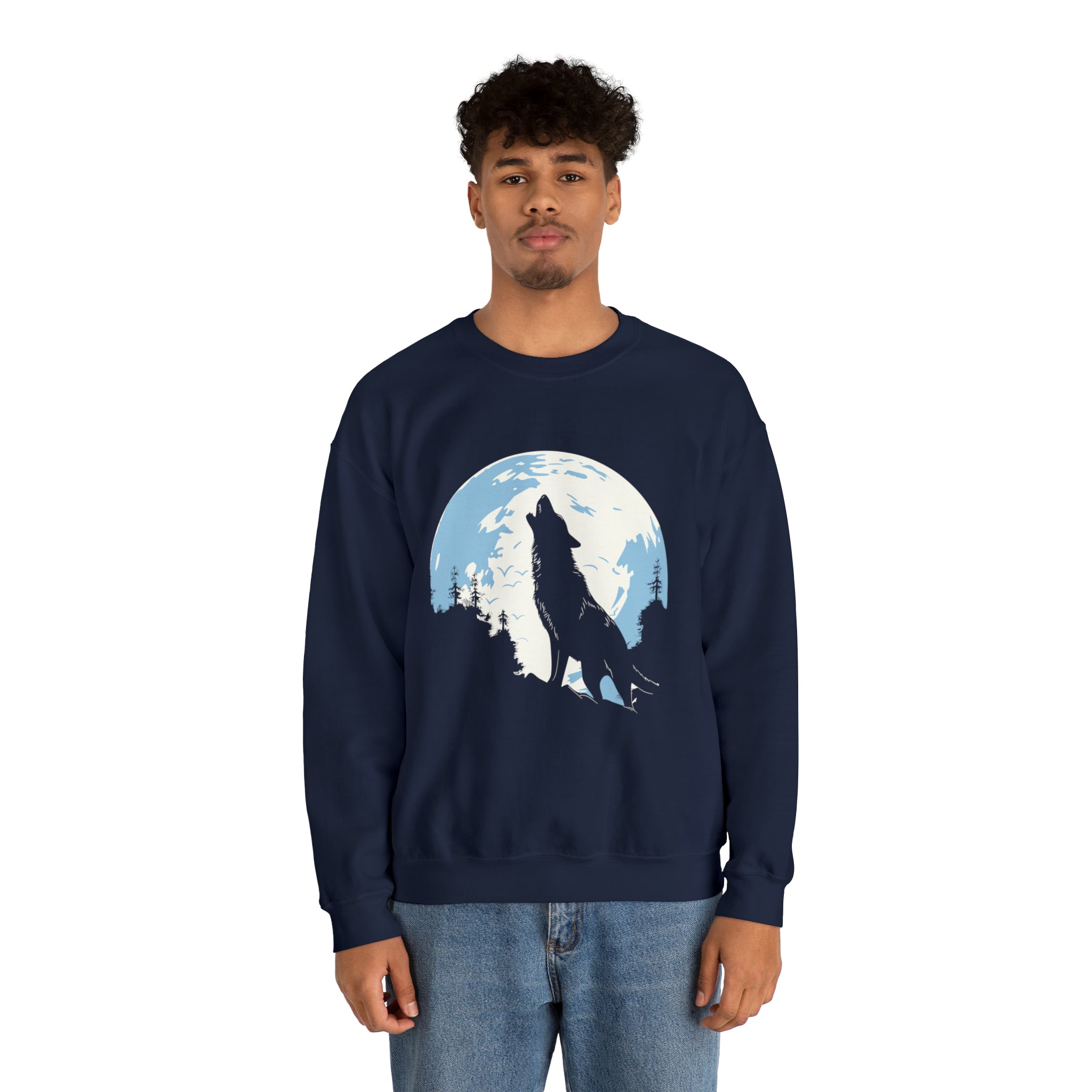 Unisex Howling Wolf Sweatshirt   