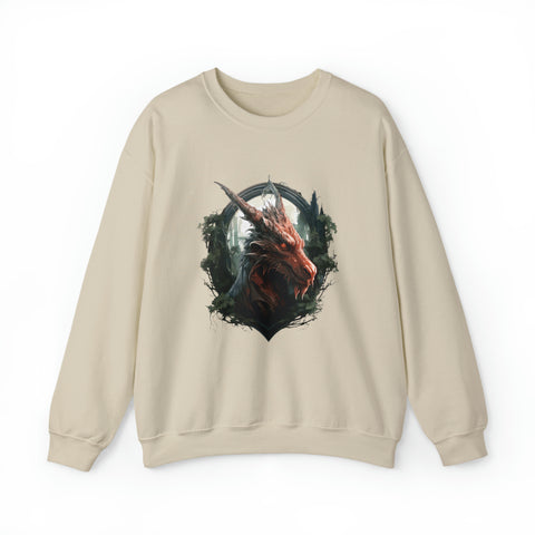 Unisex Dragon Face Sweatshirt S Sand 