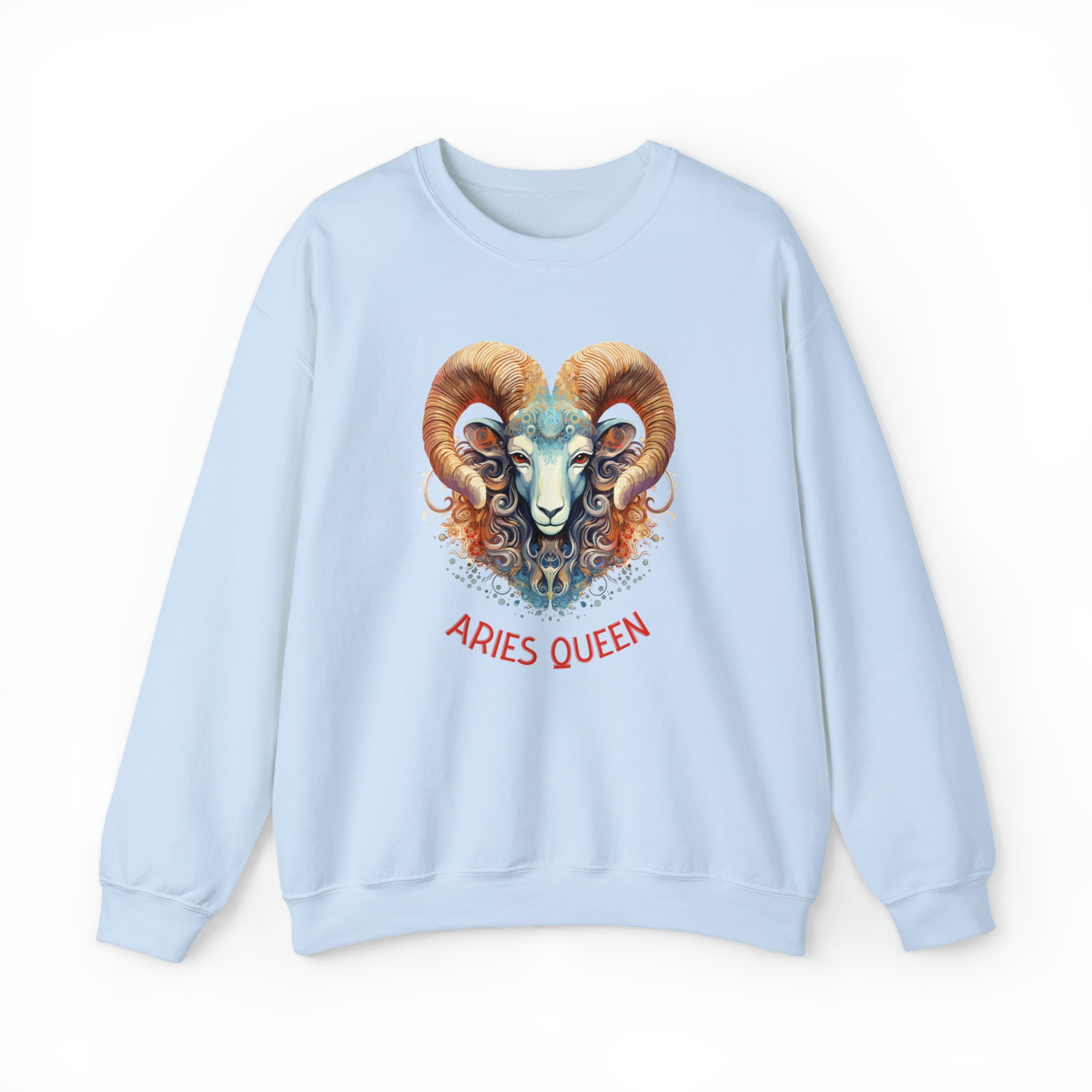 Womens Aries Queen Sweatshirt S Light Blue 