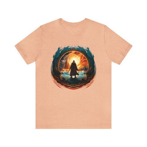 Unisex Wizard Portal T Shirt Heather Peach S 