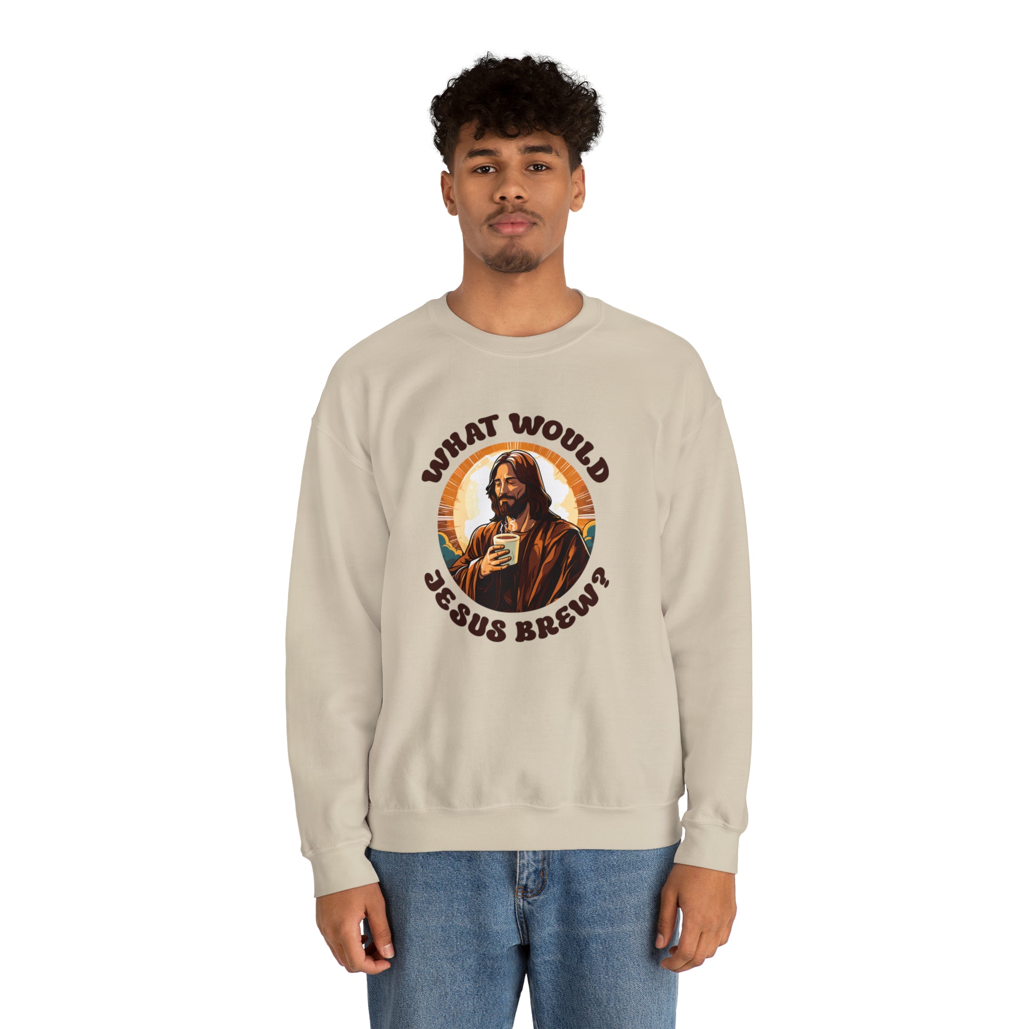 Unisex What Would Jesus Brew Coffee Sweatshirt   