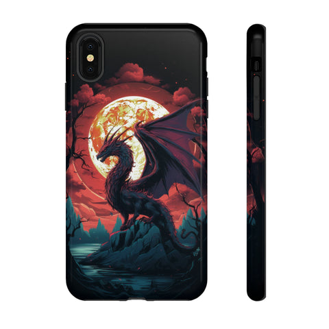 Dragon Fiery Moonlight Phone Case iPhone XS MAX Glossy 